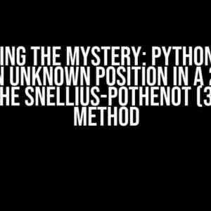 Unraveling the Mystery: Python Code to Find an Unknown Position in a 2D Grid using the Snellius-Pothenot (3-Point) Method